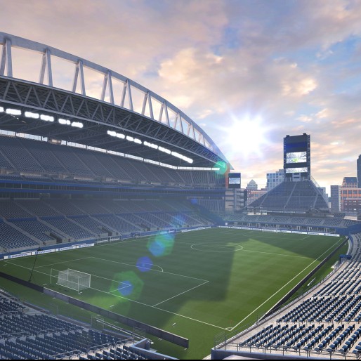 A atmosfera de  estádio