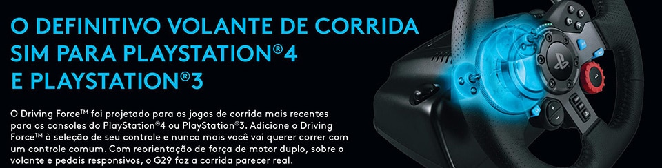 Volante Logitech G29 C/ Pedal P/ Ps3, Ps4, Ps5, Pc - Escorrega o Preço