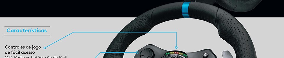 Volante Logitech G29 Driving Force para PS5, PS4, PS3 e PC