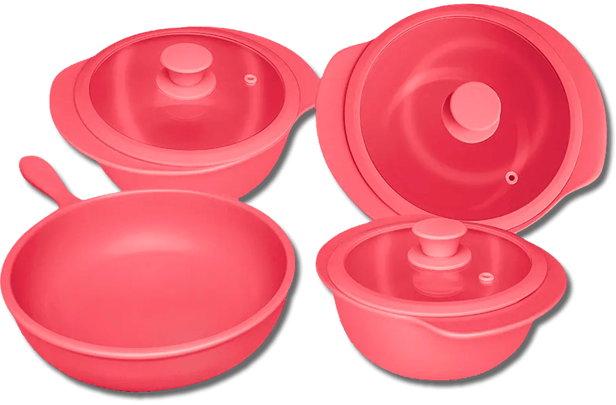 Conjunto de Panelas Oxford Cookware Linea Rosa Conjunto Panelas Oxford Cookware Linea Rosa 4 Peças