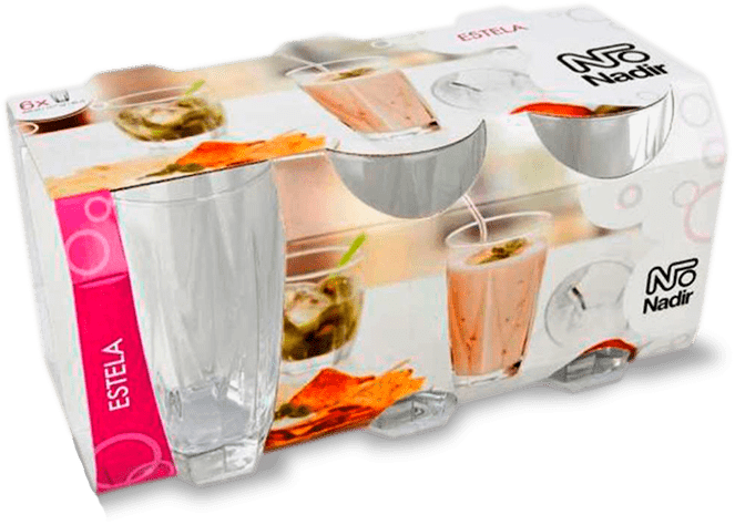 Capacidade para 460ml Conjunto Copos Long Drink Nadir Estela 460ml capacidade