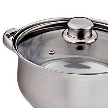 Conjunto de Panelas 5 Peças com Tampa de Vidro + 3 Tigelas em Inox Richwell - BK1936 tampas vidro