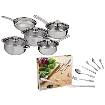 Kit de panelas e faqueiro BK1912 da Richwell