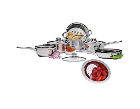 conjunto de panelas e escorredor de arroz Richwell BK2025