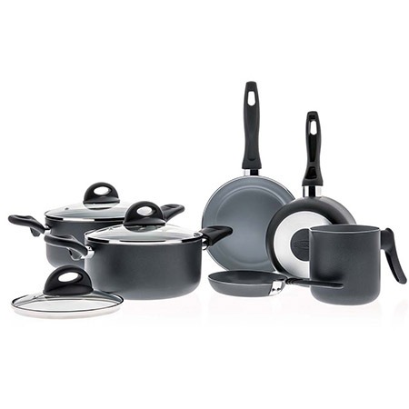 Conjunto de Panelas Brinox Ceramic Life Preto 4740/101
