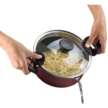 Panelas Rochedo Grená 7 peças cozinha-escorre