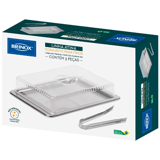 Conjunto Frios Brinox Átina peças mesa resistência durabilidade