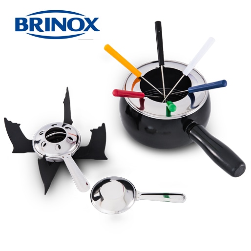 aparelho de fondue brinox 10 peças acessorios
