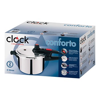 panela de pressão Clock Polida Conforto 4 L