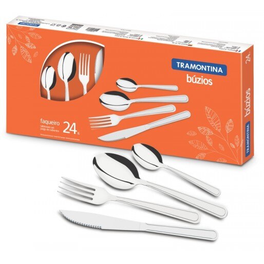 Faqueiro Tramontina Búzios Inox 23799071 - 24 peças Faqueiro Tramontina Búzios Inox 23799071 - 24 peças