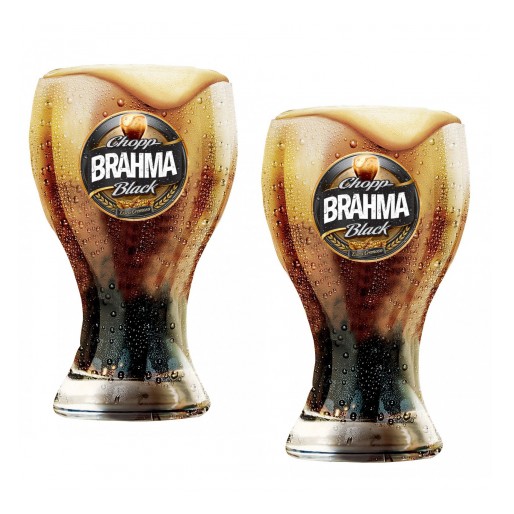 Conjunto de Copos para Cerveja Crisal Chopp Brahma Black