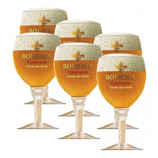 Conjunto de Taças para Cerveja Crisal Bohemia Confraria
