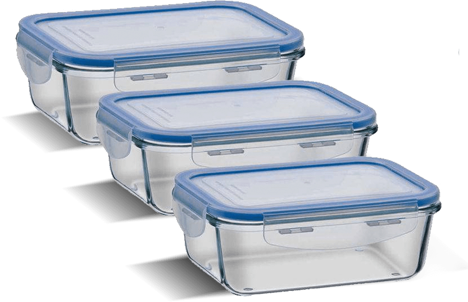 Conjunto 3 Potes Refratários Casa Ambiente Vidro