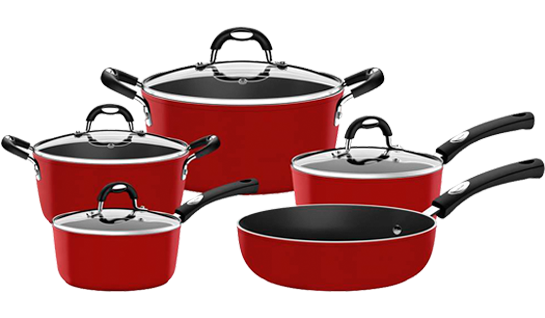 Conjunto Panelas Tramontina Mônaco Induction Vermelho