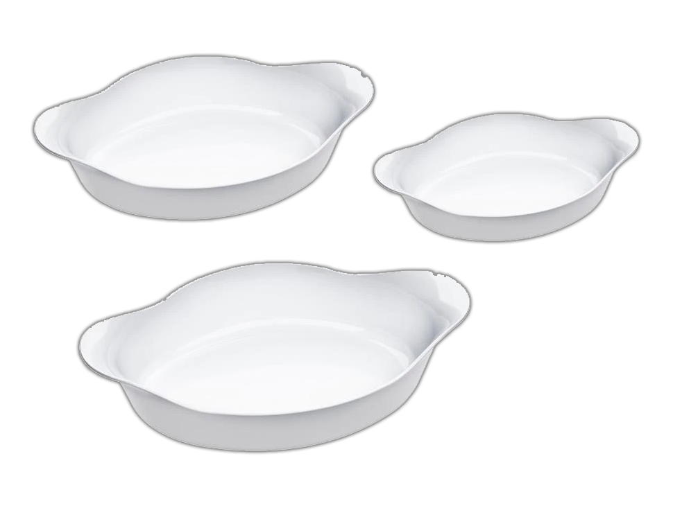 Conjunto Assadeiras Ovais Marinex Opaline 3 peças Conjunto Assadeiras Ovais Marinex Opaline 3 peças