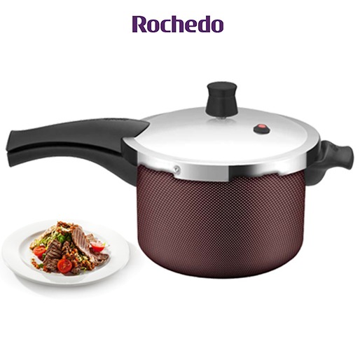 Panela de Pressão Rochedo Turbo Top Revestida Grená