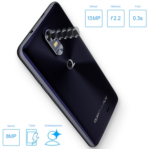 Celular Quantum MÜV Câmeras 13MP 8MP