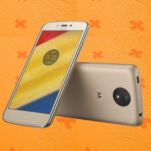 Câmera traseira de 8MP e frontal de 2MP Smartphone Motorola Moto C Plus Câmeras