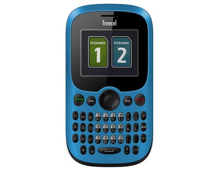 Celular Desbloqueado Freecel 1440 FreeOne Azul Dual Chip Teclado Qwerty Câmera VGA MP3 Player Rádio FM Fone Ouvido