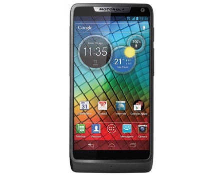 celular desbloqueado Motorola RAZR i Preto de frente