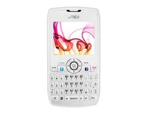 celular desbloqueado Meu SN80 Branco Rosa de frente