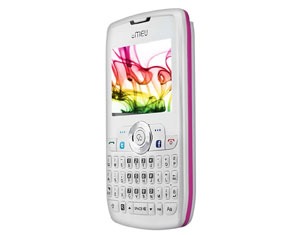 celular desbloqueado Meu SN80 Branco Rosa inclinado