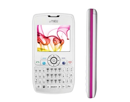 celular desbloqueado Meu SN80 Branco Rosa