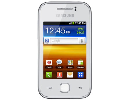 celular desbloqueado Samsung Galaxy Y GT S5360 VIVO de frente
