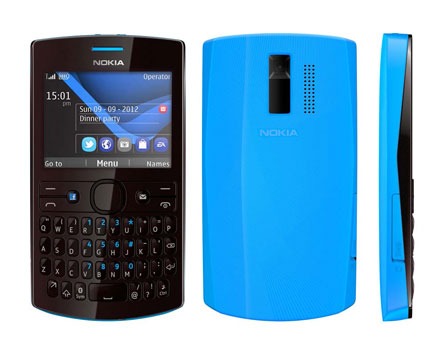 O celular desbloqueado Nokia Asha 205 Preto Azul