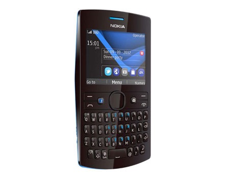 celular desbloqueado Nokia Asha 205 Preto Azul teclado