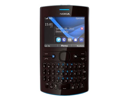 celular desbloqueado Nokia Asha 205 Preto Azul tela