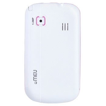 celular desbloqueado Meu SN56 Branco e Rosa câmera