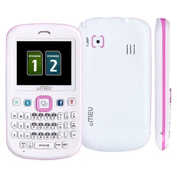 celular desbloqueado Meu SN56 Branco e Rosa