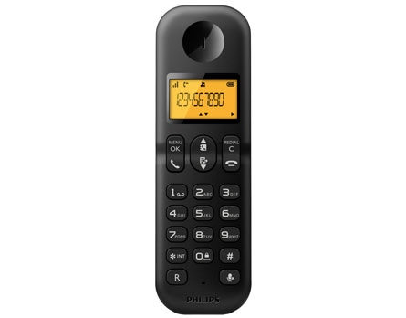telefone sem fio Philips 1501B Preto detalhe
