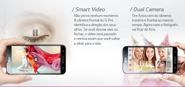 Dual Câmera e Smart Video no LG Optimus Pro 