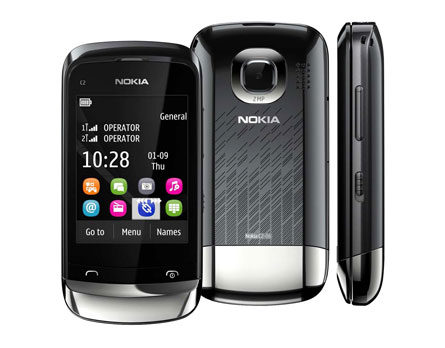 Celular desbloqueado Nokia C2-06 - Tela touchscreen e teclado QWERTY: mais praticidade para você