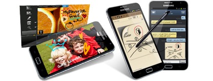 Smartphone Samsung Galaxy Note com diversos app para Android