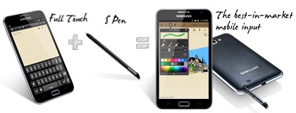 Smartphone Samsung Galaxy Note com caneta mágica