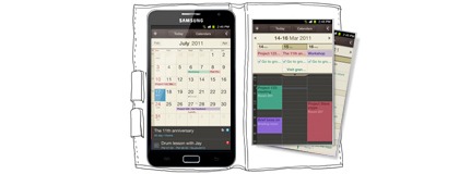 Smartphone Samsung Galaxy Note com agenda inteligente