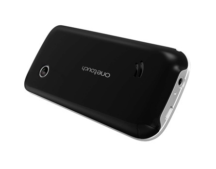 celular desbloqueado Alcatel OT632 Preto de costa