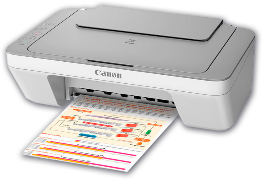 Impressora Jato de Tinta com tecnologia FINE Impressora Multifuncional Canon Pixma MG2410 Branca Cinza