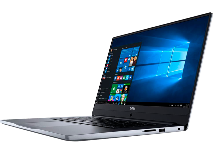 estrutura moderna e compacta do Notebook Dell Core