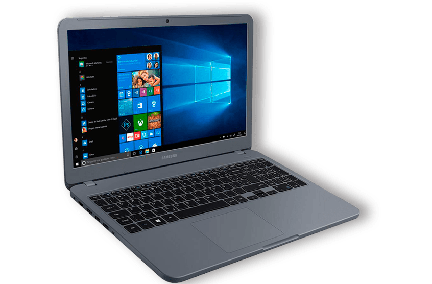 Notebook conta com recurso de privacidade de tela, além de muitos outros Notebook Samsung Expert recursos