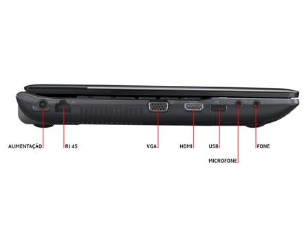 notebook Samsung 300E4A BD3 conexões
