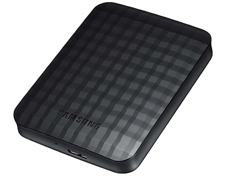 HD externo Portátil Samsung M3 1TB Preto deitado