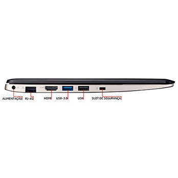 notebook Touch Asus VivoBook X202E conexões