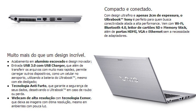 Wi-Fi, Bluetooth e Leitor de Cartão