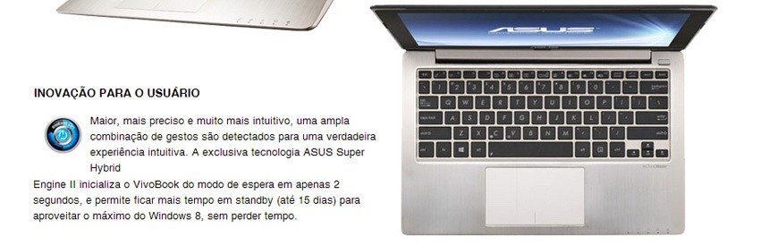 Exclusiva tecnologia ASUS Super Hybrid Engine II que inicializa o VivoBook em apenas 2 segundos