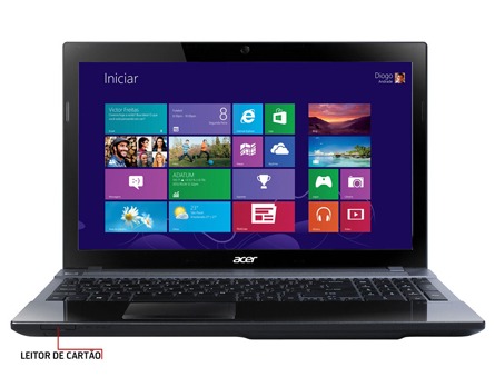 Notebook Acer de alto desempenho com Windows 8
