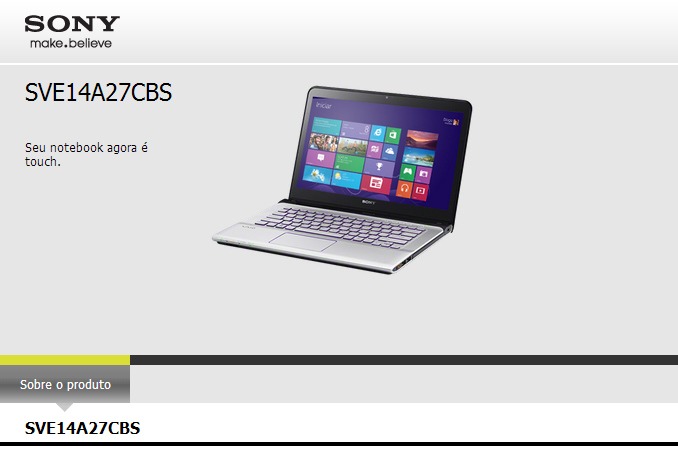 Seu Notebook Sony Vaio SVE14A27CBS agora é touch